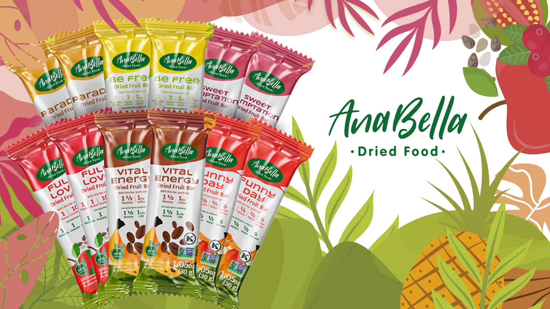 anabella dried food barras de frutas deshidratadas